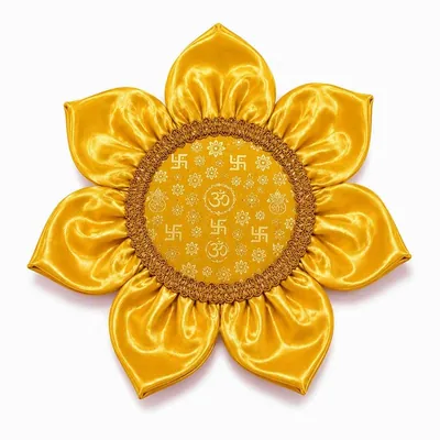 Lotus Pooja Aasan 24.5 cm (Yellow) by Atreya