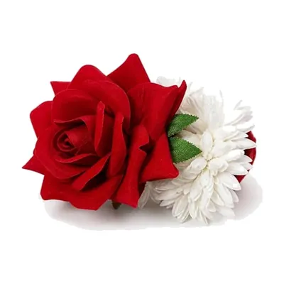 Red Rose Hand Gajra (Pack of 2) by Atreya