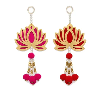 Gold Mirror Lotus Latkan (Pack of 2) by Atreya
