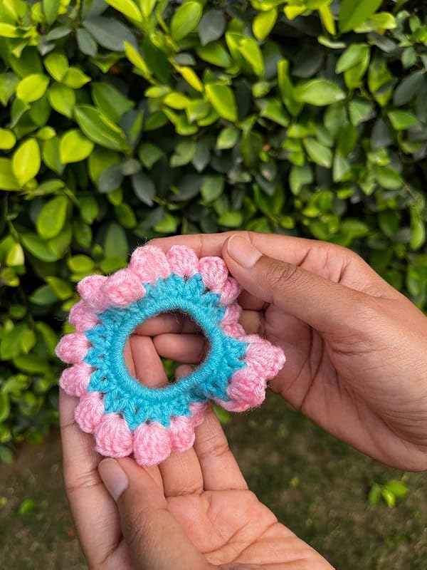 Crochet Popcorn-Stitch Scrunchie