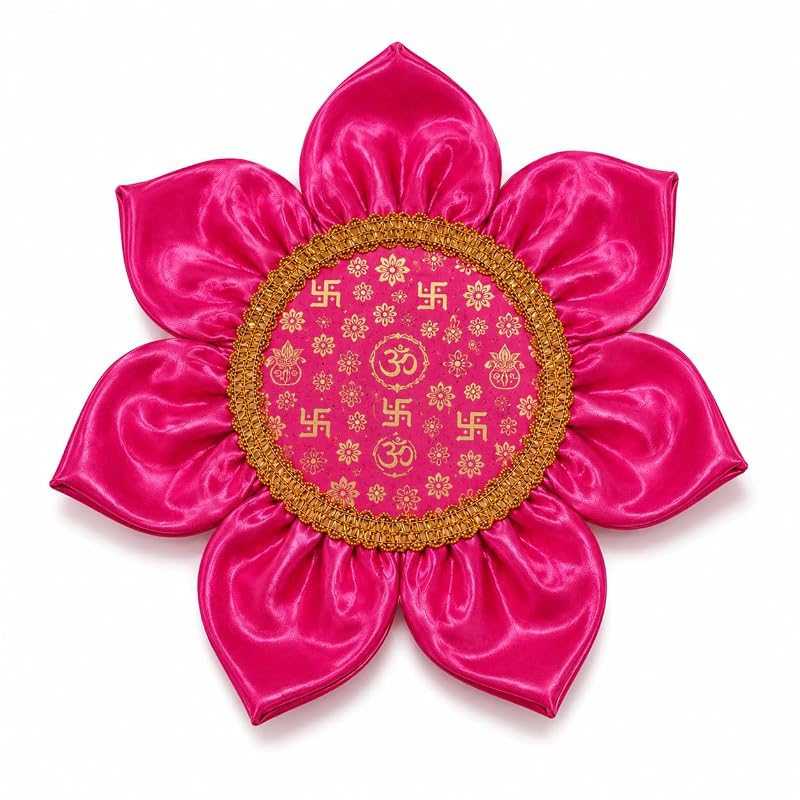 Lotus Pooja Aasan 24.5 cm (Rani Pink) by Atreya