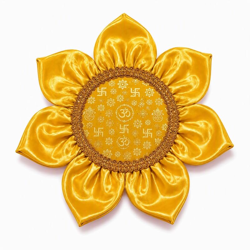 Lotus Pooja Aasan 24.5 cm (Yellow) by Atreya