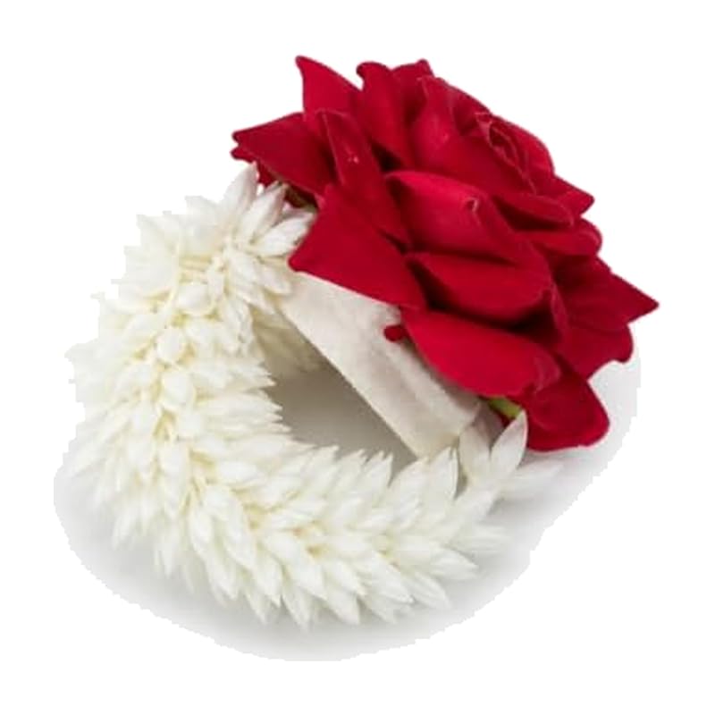 Red Rose and Jasmine Hair Gajra (Pack of 2) by Atreya
