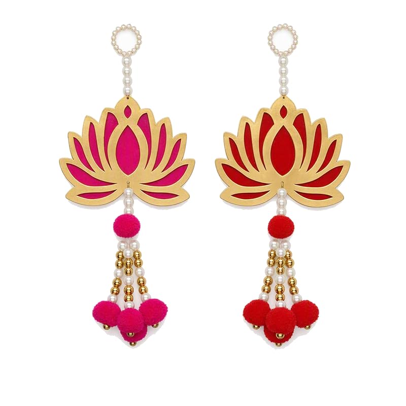 Gold Mirror Lotus Latkan (Pack of 2) by Atreya